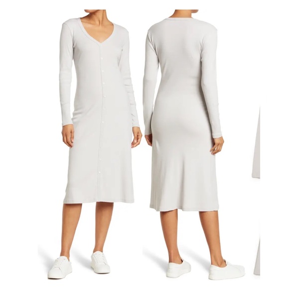 James Perse Dresses & Skirts - Ribbed Cardigan Dress,James Perse